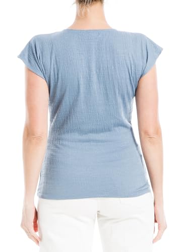 Max Studio Women's Center Cinched V-Neck Short Sleeve Top US X-Small, Marsala