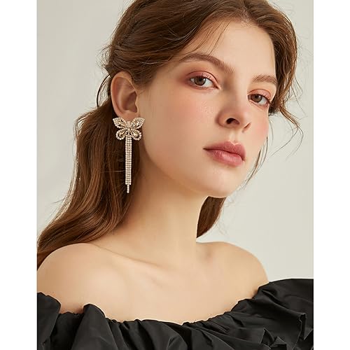 Rhinestone Butterfly Ring for Women Adjustable Cubic Zirconia Cocktail Gold Ring Sparkling Crystal Silver Open Wrap Statement Ring Mother Birthstone Rings Bridesmaids Wedding Jewelry