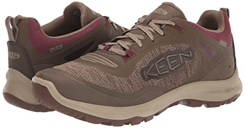 KEEN Women's Terradora Flex Low Height Waterproof Hiking Shoes, Vintage Indigo/Peachy, 10