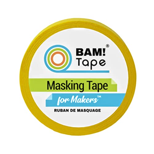 Black Masking Tape for Makers | 1 roll 2 inch x 60 yd | Colored Tape by BAM! Tape for STEM STEAM | Arts Crafts Science Math DIY | School Projects Labeling Constructing Creating | Low Residue