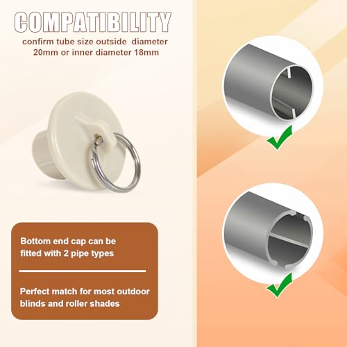 SeprochooSunshade Curtain Replacement Parts, Bungee Jumping kit, Suitable for Coolaroo's External Roller Blinds, and Compatible with Various Outdoor Sunshade Models(1set, Beige)