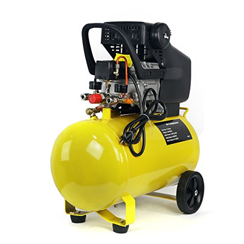 Stark USA 3.5HP 10 Gallons Air Compressor Tank Ultra Quiet Horizontal Tank Adjustable Pressure Ideal for DIY, Home & Garage Applications, 8.37 CFM