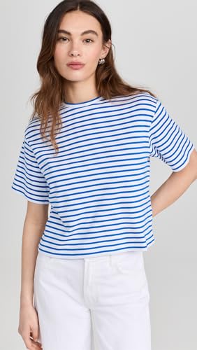 Theory Women's Boxy Crew Tee, Wave Multi, XXS-XS