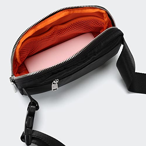Pander Unisex Belt Bag Fanny Pack for Women with Adjustable Strap, Small Waist Pouch for Workout Running Traveling Hiking. (White Opal)