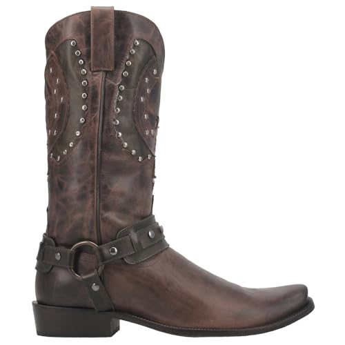 Dingo Mens War Eagle Studded Square Toe Casual Boots Mid Calf - Black - Size 12 D