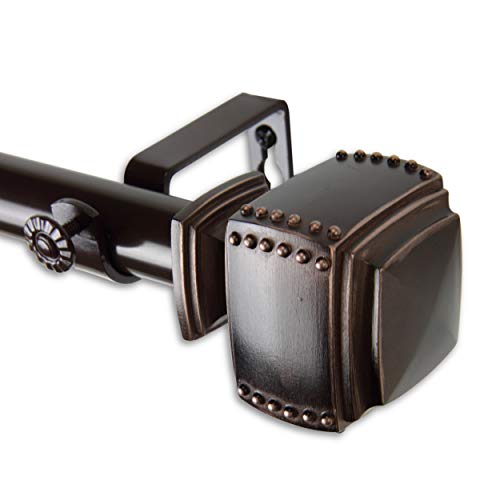 Rod Desyne 1" Bennett Curtain Rod, 28-48", Black