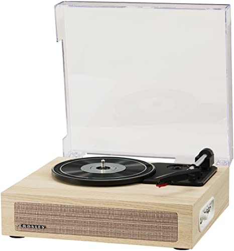 Crosley CR6042A-NA Scout 3-Speed Bluetooth Turntable with Built-in Speakers, Natural