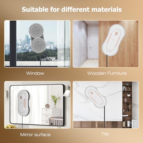 CHOVERY Window Cleaner Robot with Dual Water Spray Window Cleaning Robot Window Cleaner with Automatic Water Spray Window Washer Robot Glass Cleaning Robot 3000Pa Sunction Power