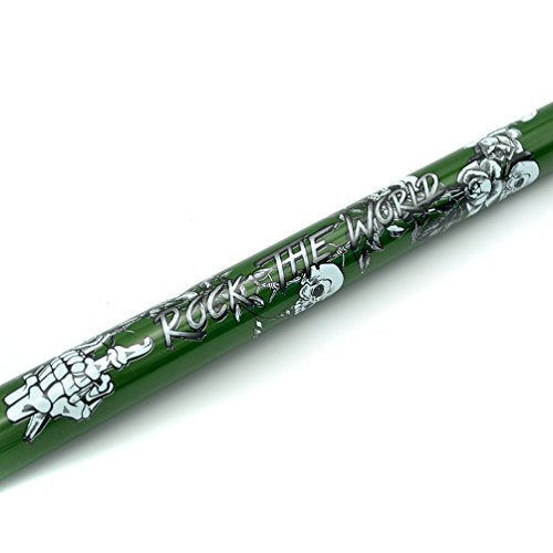 CUESOUL 58 inch 21oz 1/2 Maple Pool Cue Stick Kit- Rock The World Stylish Pattern Cue Design in Red Paint