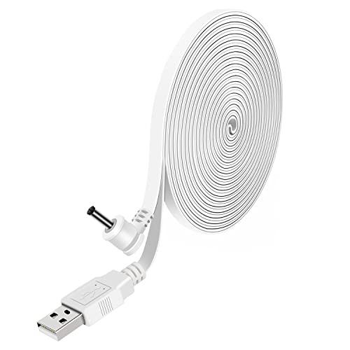 PowGrow Power Charge Cable Compatible with Stick Up Cam Battery and Spotlight Cam Battery, 30ft/9m Charging Cable to Power Security Camera Continuously, 1-Pack
