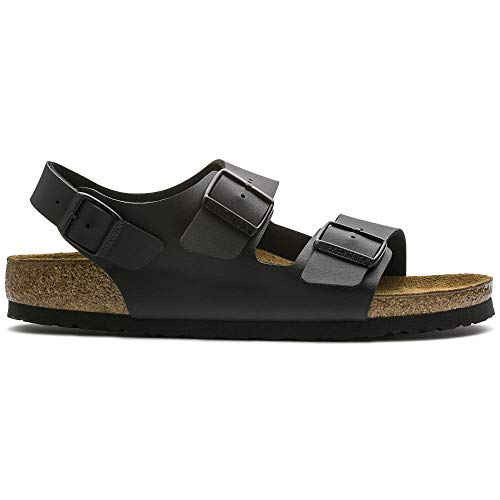 BIRKENSTOCK 34101 Birkenstock Milano Leather Women's Sandals, Dark Brown, 41