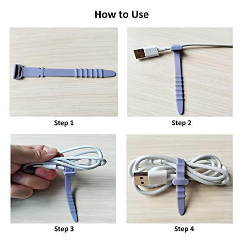 Silicone Zip Ties, Reusable Zip Ties, Rubber Cable Ties Straps for Wire Management, Elastic Silicone Ties Cable Organizer for Home Office, Cord Ties in Three Sizes 4.5" 5.9" and 7.1" (5+5+5 Pcs Black)
