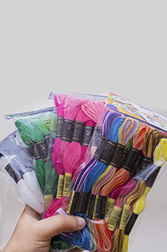 UMC STAG 12 Pieces | Premium Embroidery Thread | 100% Egyptian Cotton Premium Skeins | Cross Stitch Embroidery Floss | Oeko TEX Certified Stranded Cotton (Blue Tones)