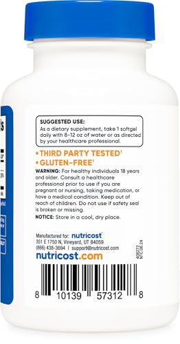 Nutricost Vitamin D3 10,000 IU, 240 Softgel Capsules - Potent, Non-GMO, Gluten Free Vitamin D