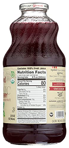 Lakewood Organic Cranberry Juice, 32 Fl Oz