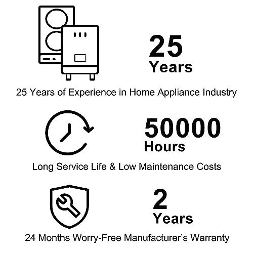 ECOTOUCH Induction Cooktop 2 Burner 12 inch with Booster 3500W Built-in Glass Ceramic Electric Induction Burner Drop in Hot Plate 12" Induction Cooktop,True High Power
