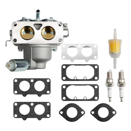 791230 Carburetor, Compatible with 20HP 21HP 23HP 24HP 25HP 4 Cycle V-Twin Engines 405777 406777 407777, John Deere MIA10632 LA150 LA130 L120 with Filters, Replaces#: 799230, 699709, 499804