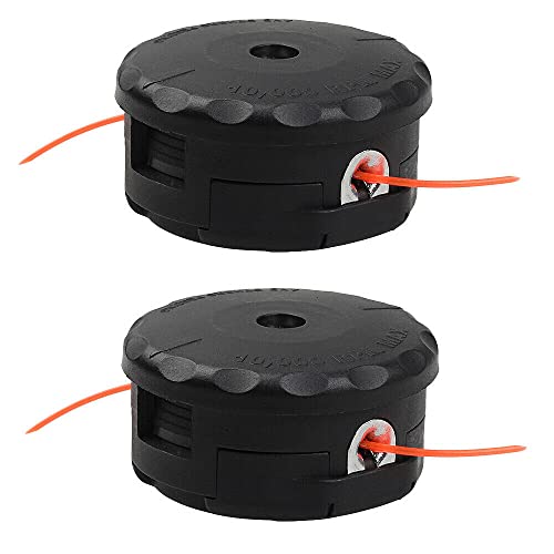 AMINORD 2 Packs Trimmer Head for Echo Speed Feed 400 SRM Series Straight Shaft Bump Feed Weed Eater (10mm x 1.25mm LH), Perfectly Fits SRM-225 SRM-230 SRM210 and More, Replace OEM Part #99944200907
