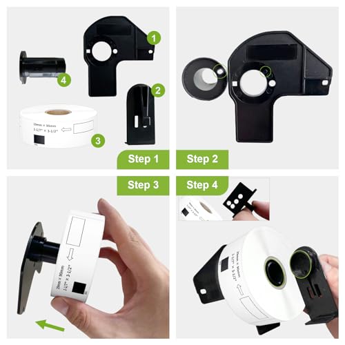 Anylabel - Compatible Standard Address Labels Replacement for Brother DK-1201 (1.1" X 3.5ā), Use with Brother QL Label Printers (12 Rolls + 1 Reusable Cartridge, 400 Labels/Roll)