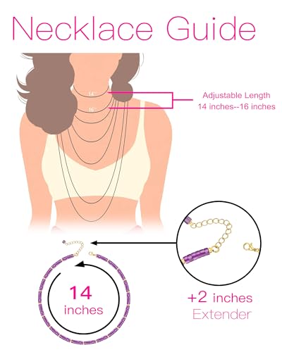 MIDDLUX Choker Necklace for Women, Rose Quartz Necklace, Crystal Necklaces for Women, Beaded Necklaces for Women, Summer Jewelry, Gifts for Women