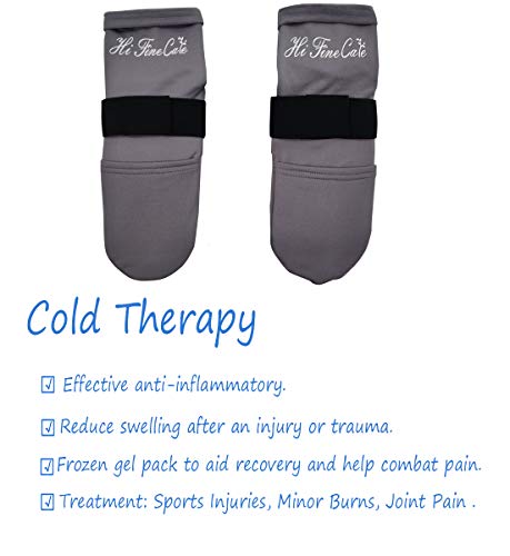 Cold Therapy Socks (w/Compression Strap) - Ice Pack Socks Cooling Socks Gel Ice Treatment for feet, Heels, Swelling, Arch Pain,Gray,1 Pair Socks Gel Ice Treatment for feet, Heels, Swelling, Arch Pain