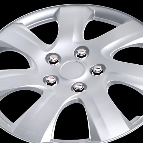BDK Hubcaps Wheel Covers For (2006-2014) Toyota Camry 16 Inch Hubcaps Set Of 4, Snap-on Direct OEM Replacement For Toyota Camry Hubcaps 16 Inch Wheel Covers Impact-Resistant High Durability