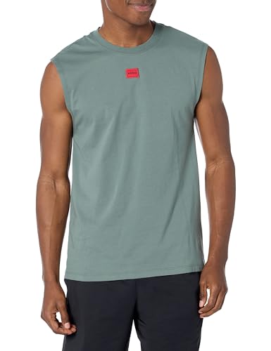 HUGO Center Logo Muscle Tank Balsam Green