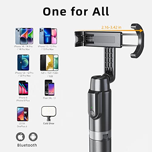Tripod for iPhone,64" Selfie Stick for iPhone &Phone Tripod with Remote,Phone Tripod Stand All-in-1 & Travel Tripod,Cell Phone Tripod Compatible with All Cellphones