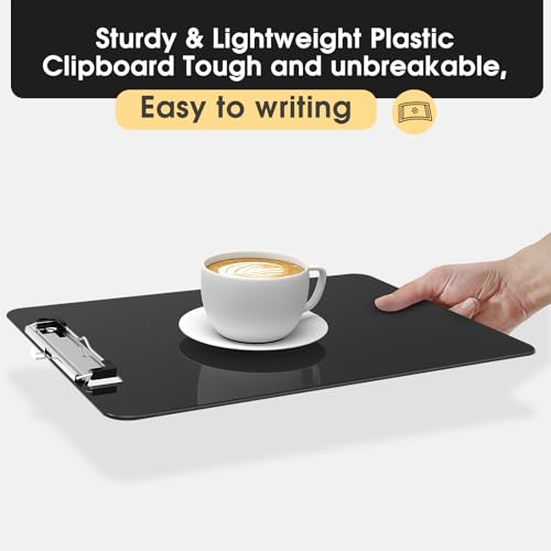 Macroclo Bulk Plastic Clipboards 6 Pack, Purple Clip Board 8.5x11 for Classroom, Students, Kid, Woman, A4 Clipboards Size 9" x 12.5" with Low Profile Clip, Office & School Supply.