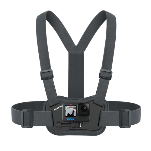 Sametop Phone Chest Mount Harness Holder Mobile Phone Strap Clip Compatible with iPhone Samsung GoPro 12/11/10/9/8 DJI Osmo and Most Cell Phones Action Cameras POV/VLOG