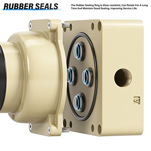 TAILONZ PNEUMATIC Rotary Lever Hand Valve HV-04 1/2”NPT Air Flow Control 3 Position 4 Way
