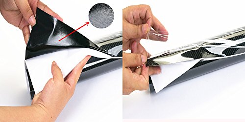 LZLRUN 5D Carbon Fiber Vinyl Wrap - Outdoor Rated for Automotive Use - 1ft x 5ft Including Squeegee and Black Felt Applicator