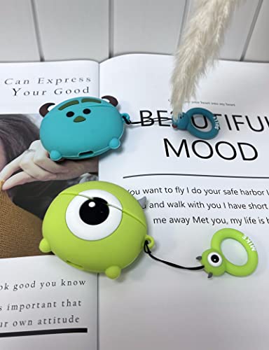 Monster Design Case for Apple AirPods Pro Case Cartoon Cover Silicone Shockproof 3D Cute Kawaii Protective Case Anti-Fall Headphone Case for Airpod Pro Case (Airpods Pro, Blue Monster)