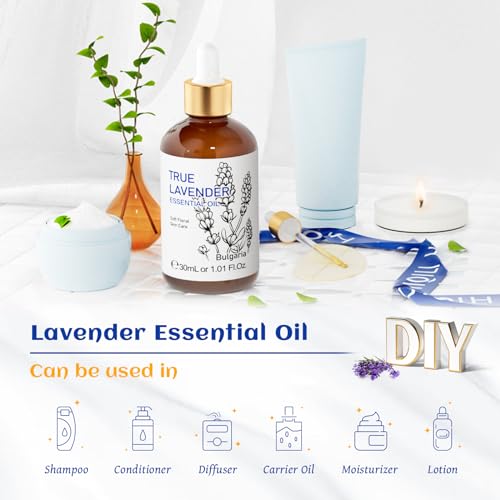 HIQILI 1 Fl Oz Lavender Essential Oil Pure, 100% Pure Natural for Diffuser, Skin - 30ml