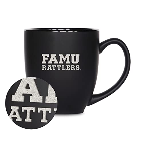 Rico Industries Penn State Nittany Lions Lions Head Logo 15oz Laser Engraved Matte Black Ceramic Bistro Mug - for Hot or Cold Drinks