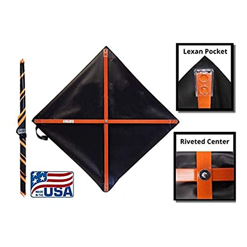 48" Non Reflective Fluorescent Vinyl Orange Roll-Up Traffic Warning Sign. Legend: (Be Prepared To Stop)