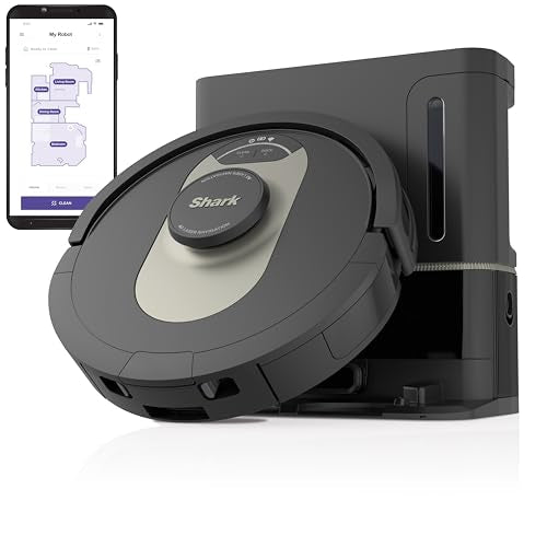 Shark Matrix Plus 2in1 Robot Vacuum & Mop with Sonic Mopping, Matrix Clean, Home Mapping, HEPA Bagless Self Empty Base, CleanEdge, for Pet Hair, Wifi, Black/Gold (AV2610WA)