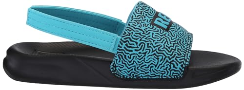 Reef Kids Boys Sandals, Little One Slide, Flying Sharks, 4