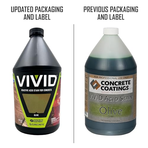 CC Concrete Coatings Vivid Acid Stain for Concrete Olive 1-Gallon