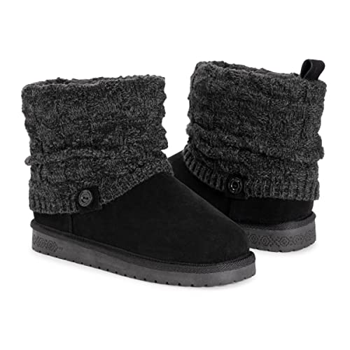 MUK LUKS Women's Laurel Boots, Navy, 11 Wide