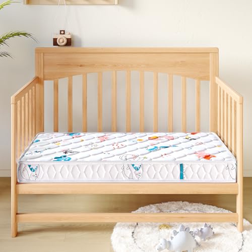 Letmxiu Premium 5" Crib Mattress and Toddler Mattress, Dual-Sided and Firm Toddler Bed Mattress, Hypoallergenic Toddler Mattress for Toddler Bed, Non-Toxic Fits Standard Crib and Toddler Bed