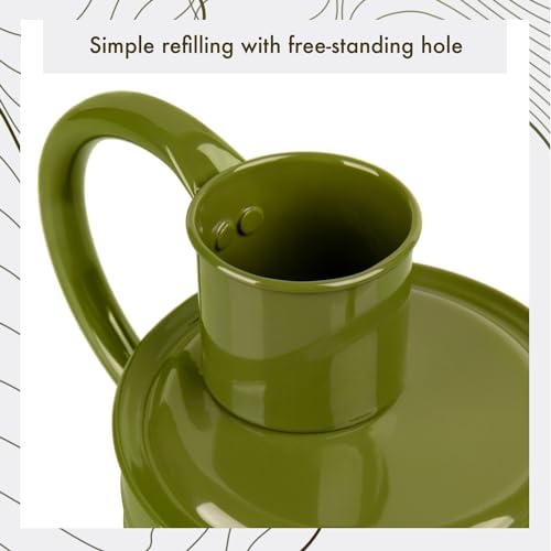 Watering Can for Kids - Play Time or Practical Use - Childs Metal Watering Can - Small Water Can for Boys and Girls, Perfect for Easter Gift -32 oz (Blue)