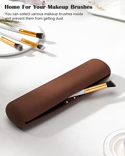 CORNERIA Travel Makeup Brush Case with Magnets lock, Portable Makeup Brush Cosmetic Holder, Soft and Comfortable Makeup Brush Organizer, Fashionable and Beautiful Cosmetic Brush Bag