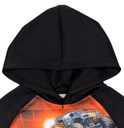 Monster Jam Maximum Destruction El Toro Loco Grave Digger Toddler Boys Fleece Pullover Hoodie Orange 2T