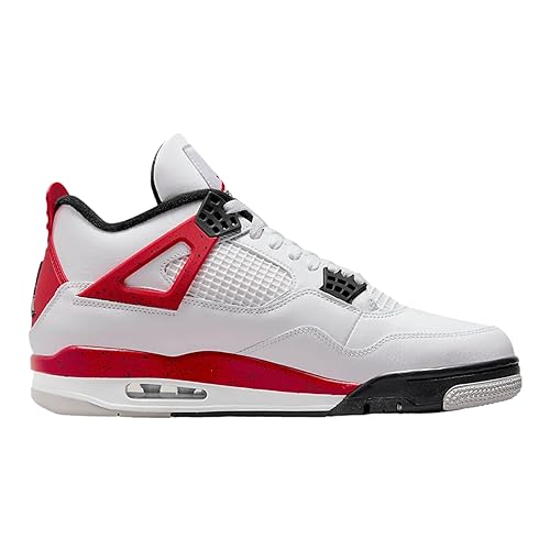Jordan Boy's Air 4 Retro (Big Kid) White/Fire Red/Black/Neutral Grey 6.5 Big Kid M