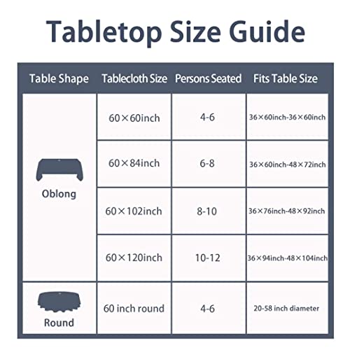 SpaceDresser Jacquard Square Outdoor Tablecloth with Umbrella Hole, Spillproof and Waterproof Fabric Table Cloth, Washable Wrinkle Free Table Cover for Patio Spring Summer, 60 x 60 Inch Sapphire