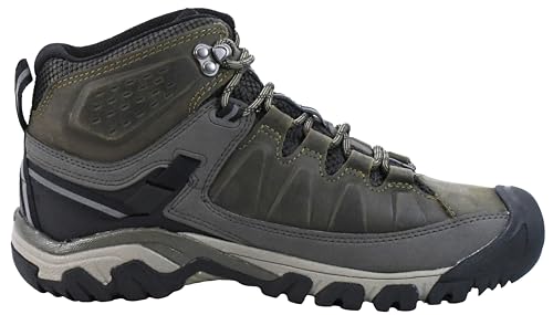 KEEN Men's Targhee 3 Mid Height Waterproof Hiking Boots, Black Olive/Golden Brown, 11.5 Wide
