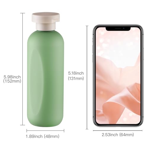 owlyee 6.7oz Travel Shampoo Bottle, Empty Plastic Squeeze Bottles with Flip Cap, 4PCS Lotion Container for Toiletries (200ml,Clear)