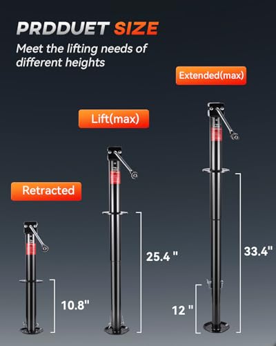 FZZD 5000 lbs A-Frame Trailer Jack, 23" Vertical Travel, Adjustable Drop Leg, for Utility Trailers, Yacht Trailers
