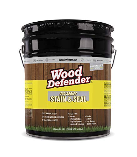 Wood Defender 200 Series Redwood Transparent Stain & Sealer 5-Gallon